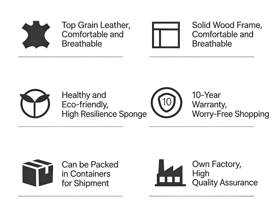 Italian Style Solid Wood Leather Upholstered Bed